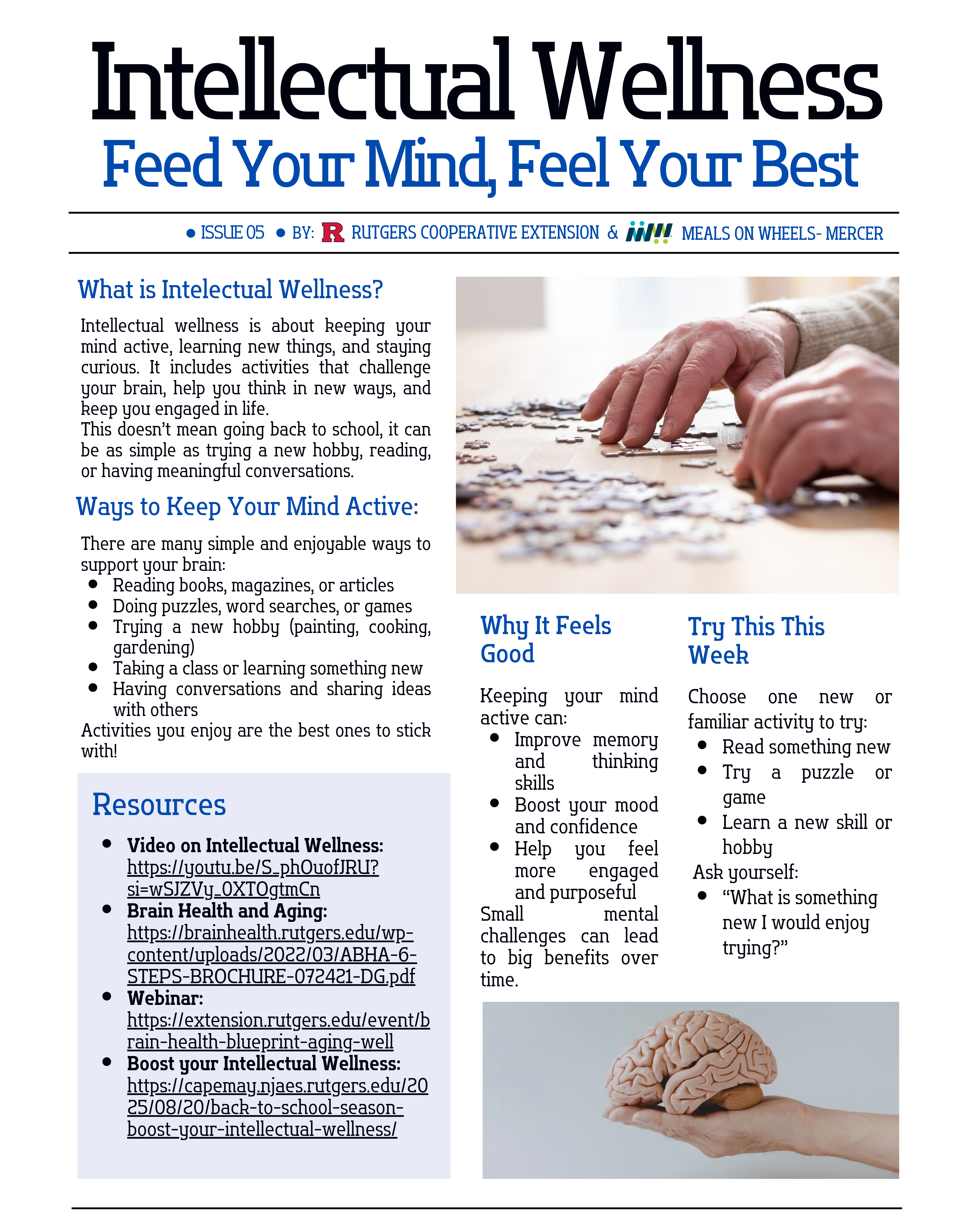 Intellectual Wellness